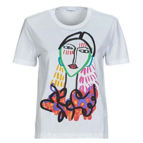 T-shirt Desigual MISURI maniche corte per donna, caratterizzata da un design moderno e vivace, ideale per ogni occasione. Realizzata in materiali di alta qualità, offre comfort e stile. Perfetta per abbinamenti casual e look estivi. Disponibile in diverse taglie.
