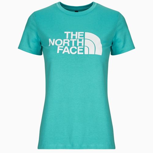 T-shirt The North Face S/S Easy Tee Verde per donna, maniche corte, comoda e alla moda, ideale per attività all'aperto e uso quotidiano. Realizzata con materiali di alta qualità, offre comfort e stile nel tempo libero. Perfetta per abbinamenti casual e sportivi.