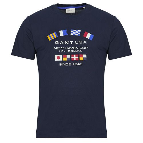 T-shirt uomo Gant GRAPHIC SS T-SHIRT Marine, maniche corte, stile casual. Design moderno e materiale di alta qualità, perfetta per l'abbigliamento estivo. Disponibile in diverse taglie, ideale per outdoor e tempo libero. Acquista ora la tua T-shirt Gant per un look trendy e raffinato.