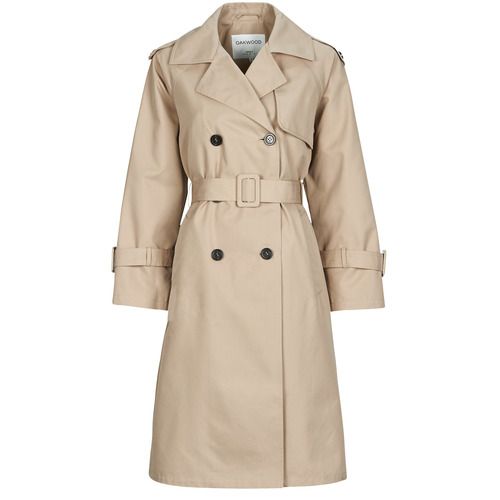 Trench donna Oakwood MULAN beige, elegante e versatile, ideale per ogni occasione. Questo trench femminile combina stile e comfort, perfetto per la stagione primaverile. Realizzato in tessuto di alta qualità, offre una silhouette sofisticata e un look raffinato. Aggiungi un tocco di classe al tuo guardaroba con il trench Oakwood MULAN beige.