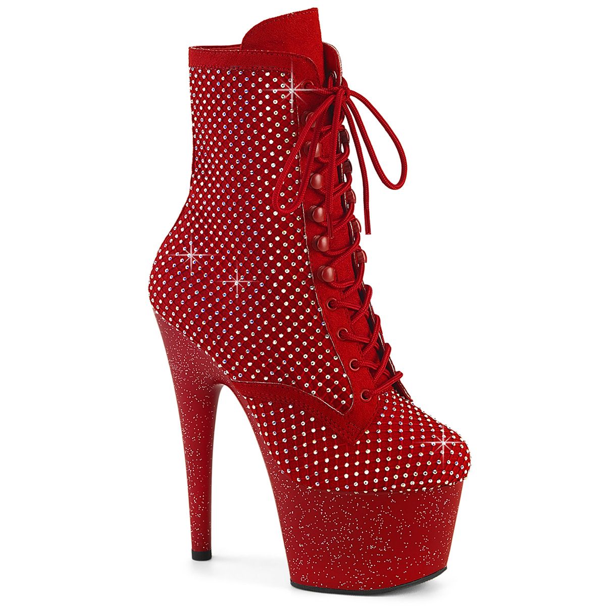 Pleaser ADORE-1020RM ADO1020RM/RFS-RS/M Tronchetti  Tacco Altissimo 17 Plateau 7.0 Rosso ADO1020RM/RFS-RS/M