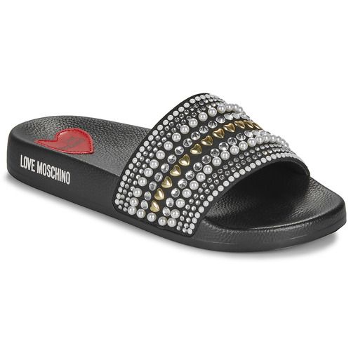 Ciabatte Donna Love Moschino POOL SLIDE Nero, eleganti e fashionable, ideali per il tuo look estivo. Comfort e stile per un outfit casual. Perfette per la spiaggia o per il tempo libero. 