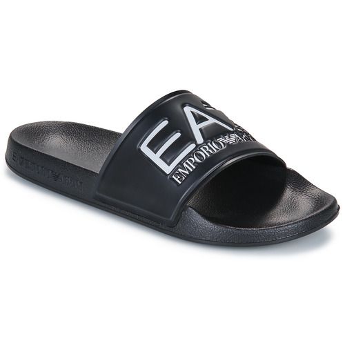 Ciabatte da uomo Emporio Armani EA7 7X0001 in color nero, eleganti e comfortevoli, ideale per un look casual e alla moda. Perfette per l'estate, queste ciabatte offrono stile e funzionalità, rendendole un must-have per ogni collezione di calzature.