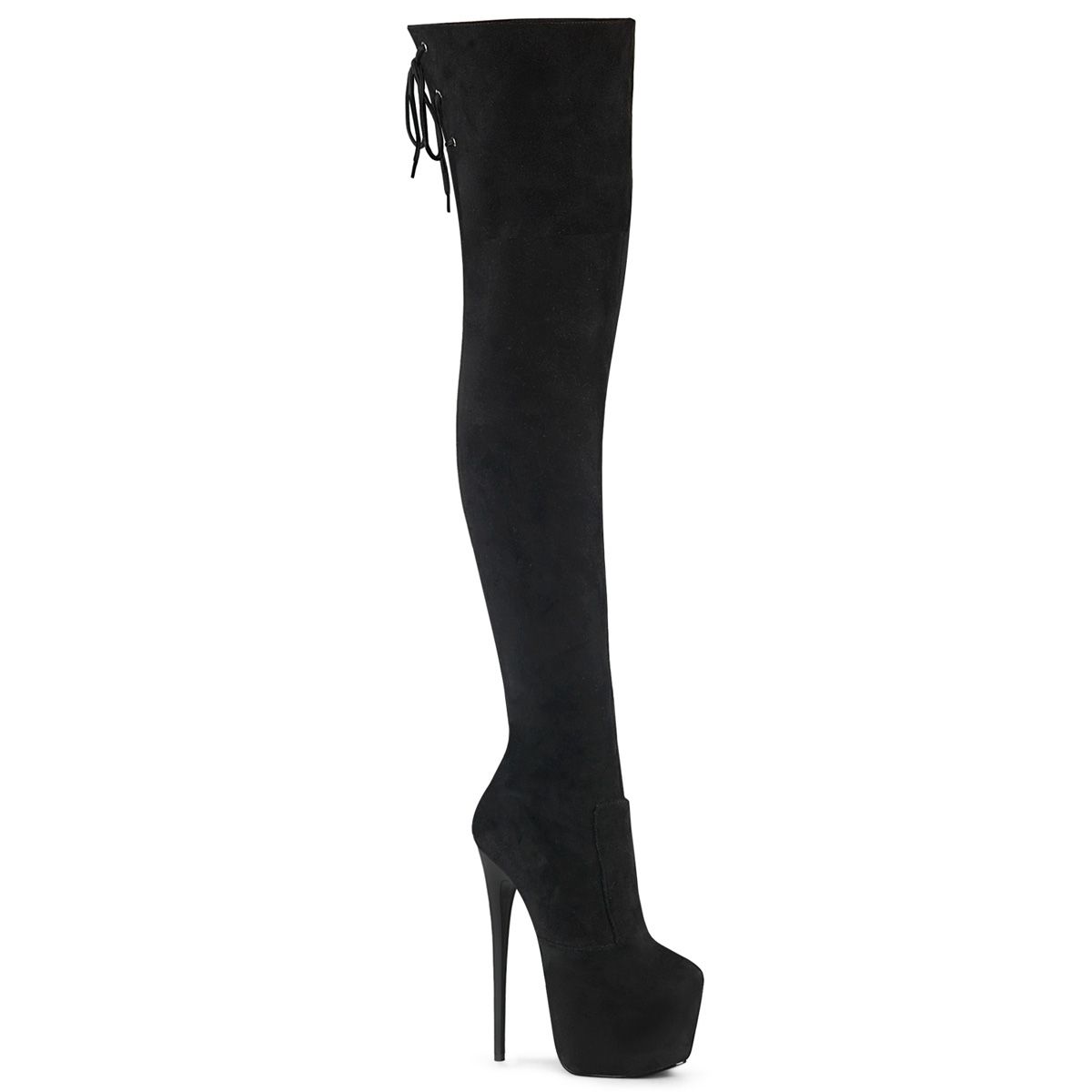 Pleaser JUBILANT-3007FS JUB3007FS/BFS Stivali Sopra il Ginocchio  Tacco Altissimo 17 Plateau 7.6 Nero JUB3007FS/BFS