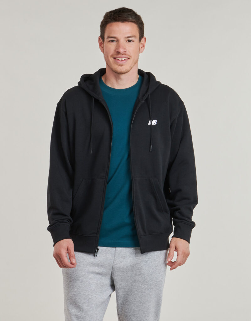 Felpe con cappuccio New Balance Sport Essentials Logo French Terry Full Zip Nero Felpe con cappuccio Uomo - 2