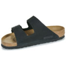 Chaussons BIRKENSTOCK Arizona &agrave; semelle souple en nubuck noir, pointure 4 (femme)