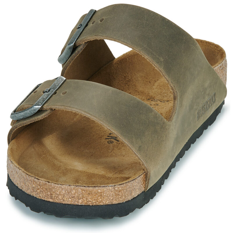 BIRKENSTOCK Arizona Oiled / Pelle / Khaki / Regular Kaki Ciabatta Donna - 3