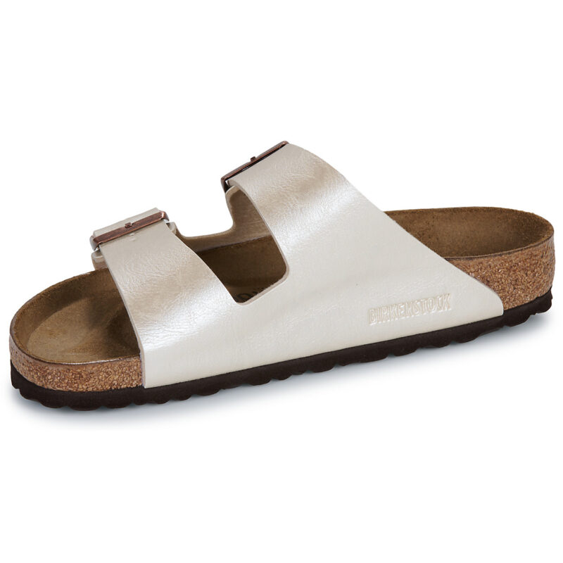 BIRKENSTOCK Arizona Birko-flor / Perla / White / Regular Beige Ciabatta Donna - 4