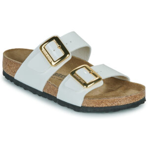 BIRKENSTOCK Sydney Cushion Buckle Birko-flor / Patent / White / Regular Bianco Ciabatta Donna