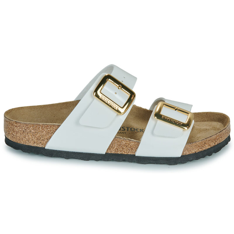 BIRKENSTOCK Sydney Cushion Buckle Birko-flor / Patent / White / Regular Bianco Ciabatta Donna - 2