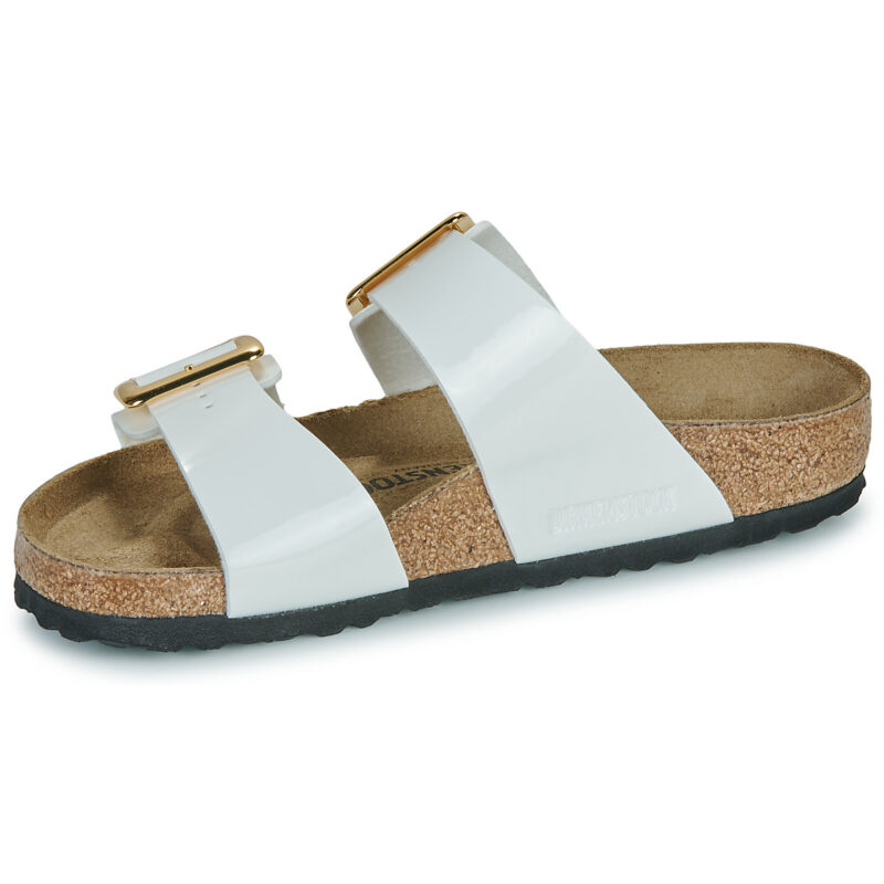 BIRKENSTOCK Sydney Cushion Buckle Birko-flor / Patent / White / Regular Bianco Ciabatta Donna - 4