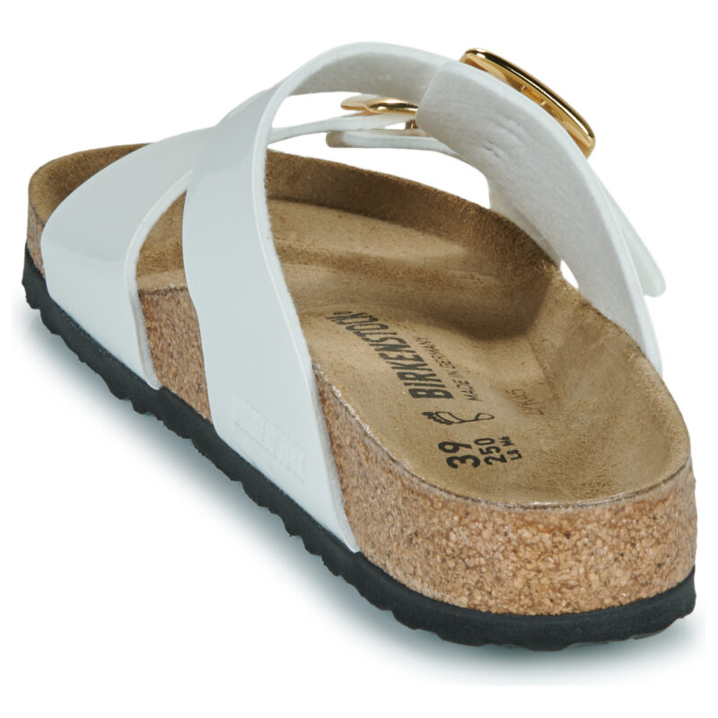 BIRKENSTOCK Sydney Cushion Buckle Birko-flor / Patent / White / Regular Bianco Ciabatta Donna - 5