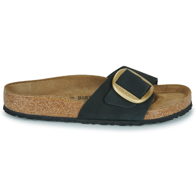 BIRKENSTOCK Madrid Big Buckle Nubuck / Black / Regular Nero Ciabatta Donna - 2