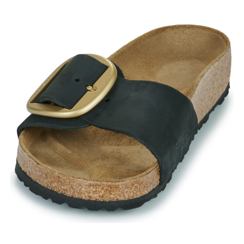 BIRKENSTOCK Madrid Big Buckle Nubuck / Black / Regular Nero Ciabatta Donna - 3