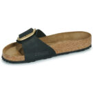 BIRKENSTOCK Madrid Big Buckle Nubuck / Black / Regular Nero Ciabatta Donna - 4