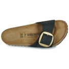 BIRKENSTOCK Madrid Big Buckle Nubuck / Black / Regular Nero Ciabatta Donna - 6