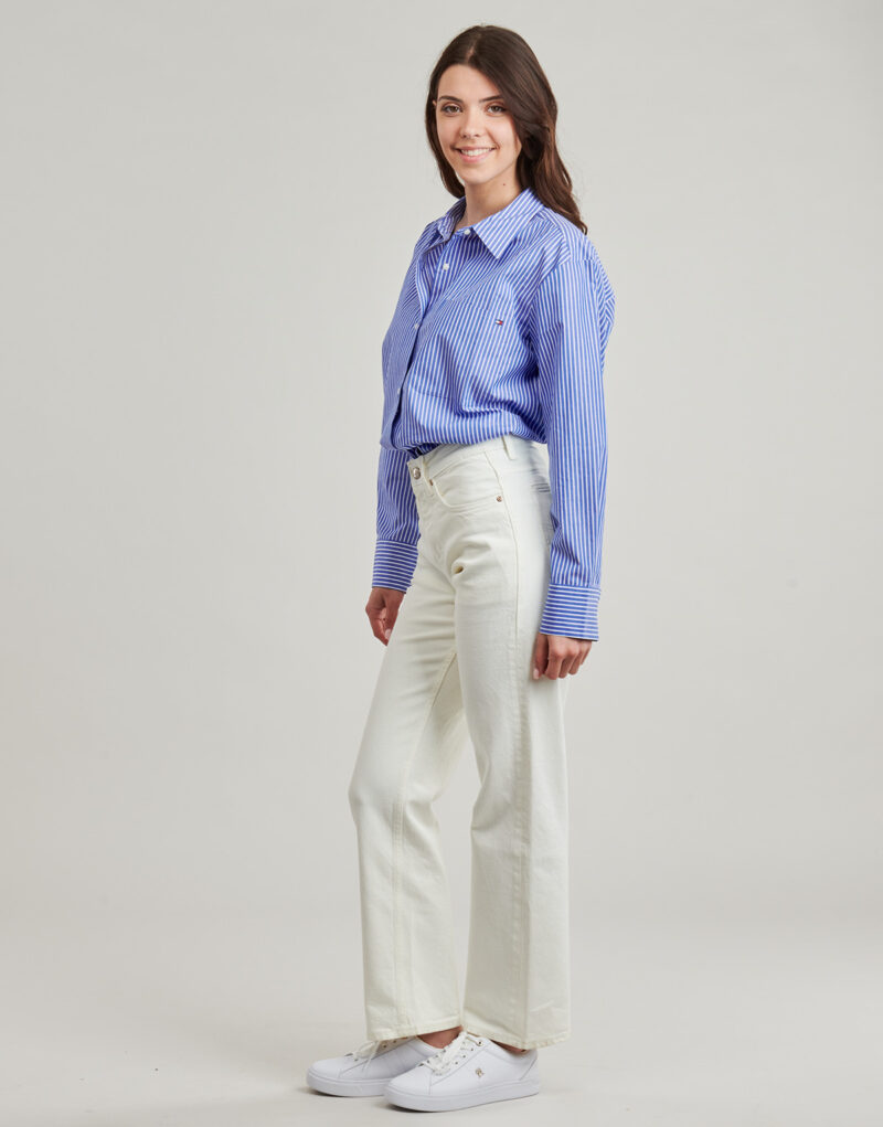 Camicia Tommy Hilfiger ESS POPLIN EASY FIT SHIRT Blu Camicie Donna - 3