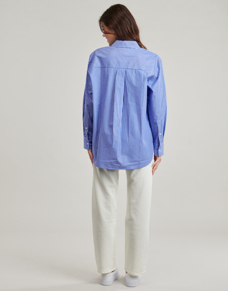Camicia Tommy Hilfiger ESS POPLIN EASY FIT SHIRT Blu Camicie Donna - 4