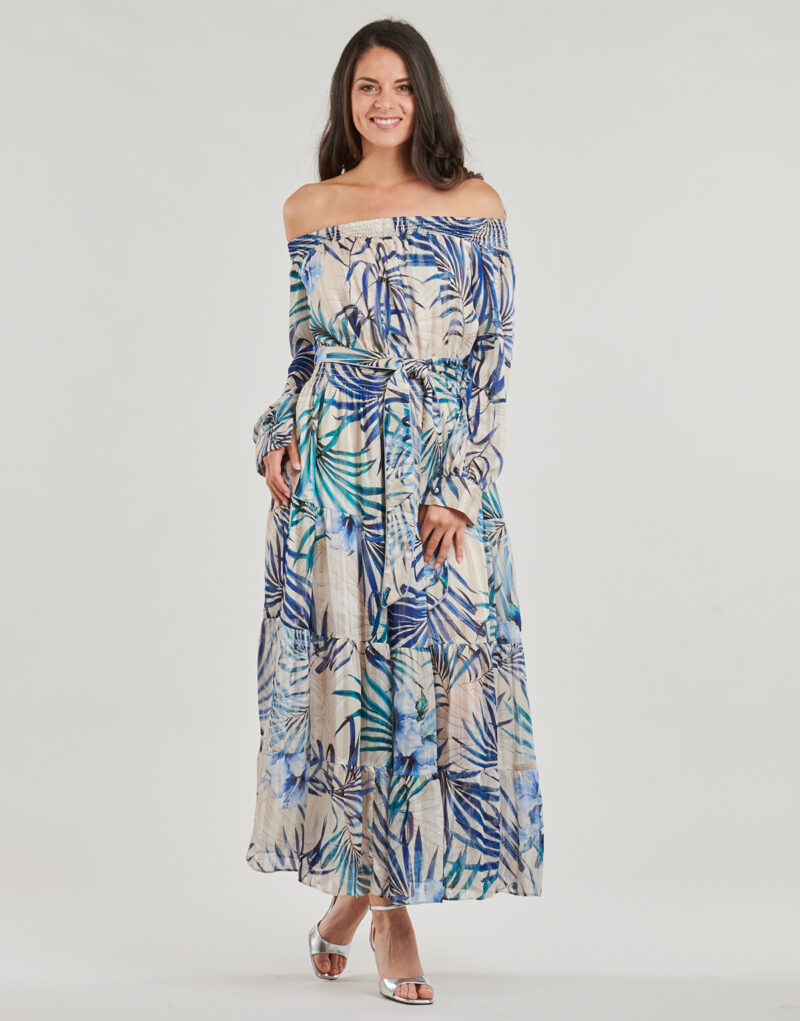 Abito   Guess  JOSEE OFF SHOULDER  Multicolore -   Abiti Lunghi Donna - 2