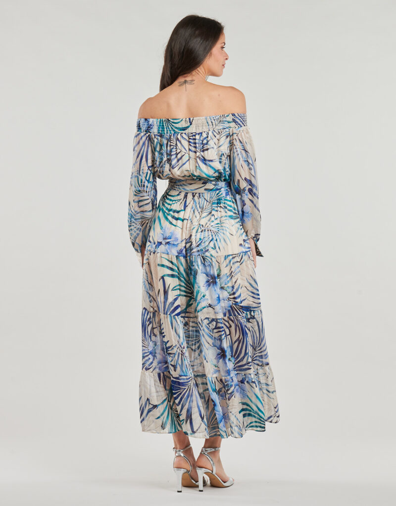Abito   Guess  JOSEE OFF SHOULDER  Multicolore -   Abiti Lunghi Donna - 4