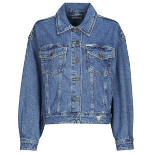 Giacca in jeans  Guess  OVERSIZE TRUCKER JACKET  Blu -   Giacche in jeans Donna