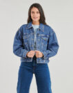 Giacca in jeans Guess OVERSIZE TRUCKER JACKET Blu - Giacche in jeans Donna - 2