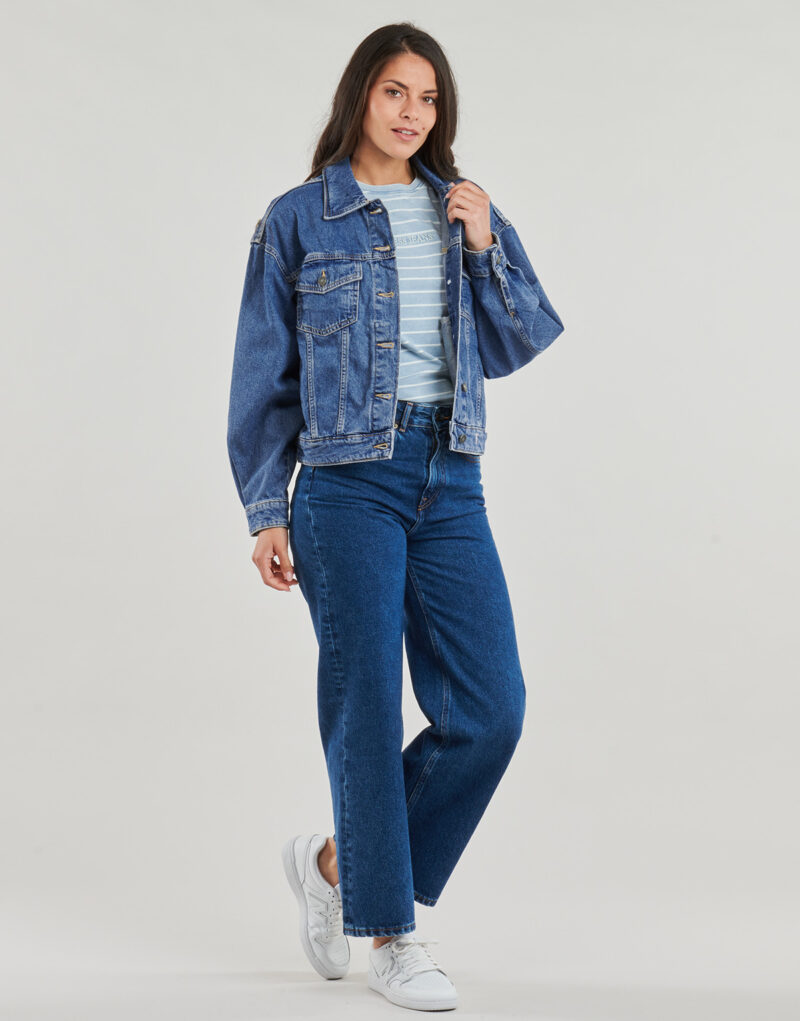 Giacca in jeans Guess OVERSIZE TRUCKER JACKET Blu - Giacche in jeans Donna - 3