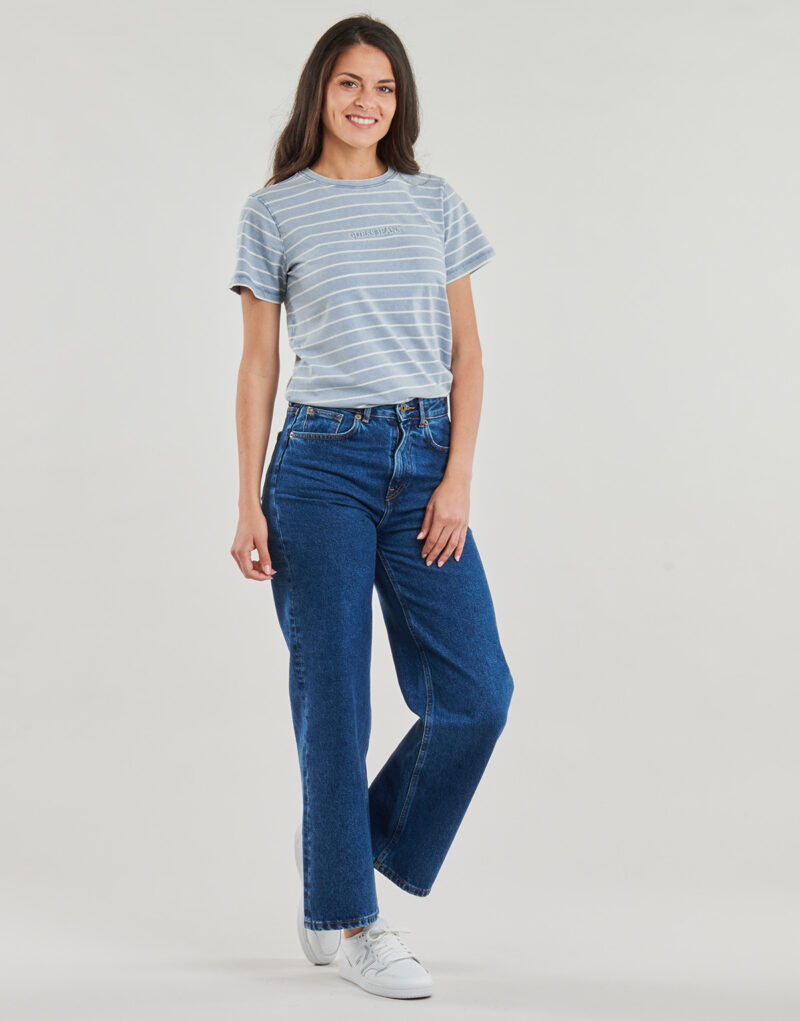 T-shirt Guess SS CN REG YD STRIPED TEE Blu T-shirt maniche corte Donna - 3