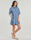 Abito corto  Guess  OVERSIZE SS DRESS  Blu -  Abiti corti Donna - 3