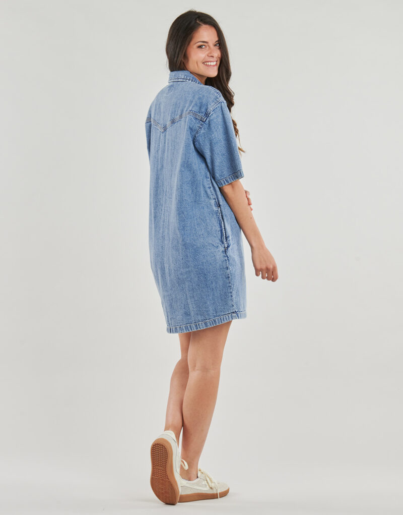 Abito corto  Guess  OVERSIZE SS DRESS  Blu -  Abiti corti Donna - 4