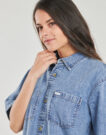 Abito corto  Guess  OVERSIZE SS DRESS  Blu -  Abiti corti Donna - 5