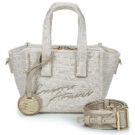 Emporio Armani TOTE M CANVAS JAQUARD MONOGRAM Beige Borse Shopping Donna - 1