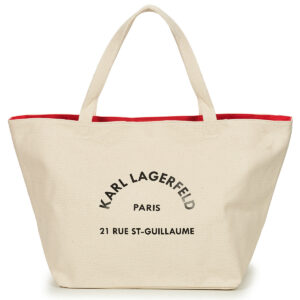 Karl Lagerfeld K/RSG CANVAS SHOPPER Beige Borse Shopping Donna