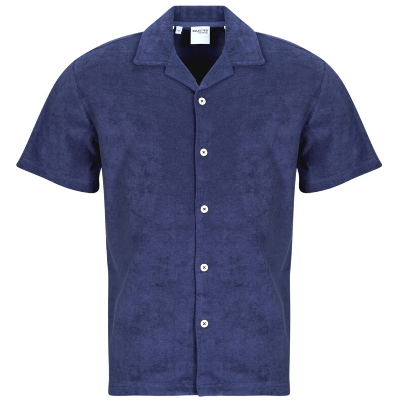 Camisa de manga corta Selected SLHRELAXTALON Azul Camisas de manga corta Hombre - 1