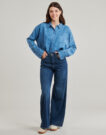 Jeans Flare Lee STELLA A LINE Blu Jeans Flare Donna - 2
