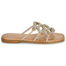 Exé Shoes 543-ORO-LEATHER-NATURAL Beige Ciabatta Donna - 2