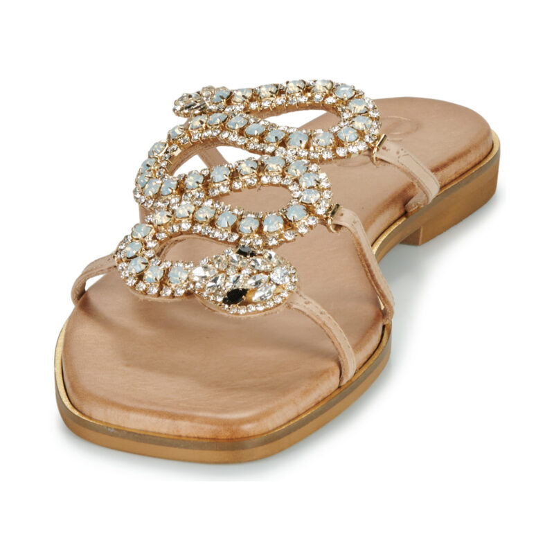 Exé Shoes 543-ORO-LEATHER-NATURAL Beige Ciabatta Donna - 3