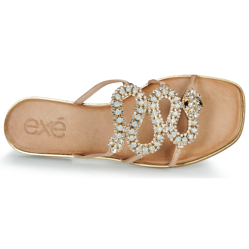 Exé Shoes 543-ORO-LEATHER-NATURAL Beige Ciabatta Donna - 6