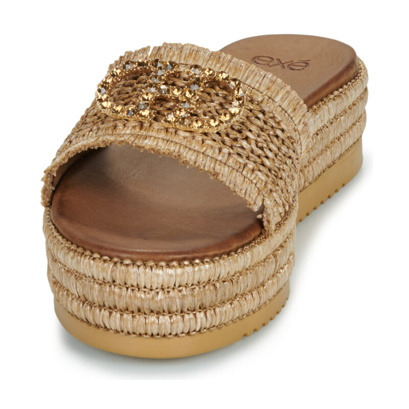 Exé Shoes 549-HYDRA-RAFFIA-TAN Marrone Ciabatta Donna - 3