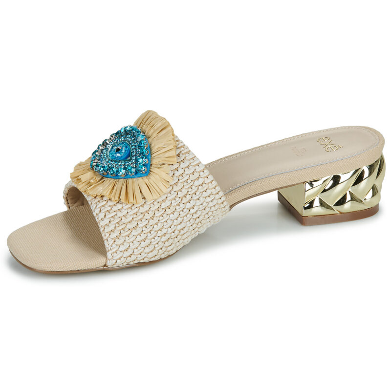 Exé Shoes KATY-424-RAFFIA-BEIGE Beige Ciabatta Donna - 4