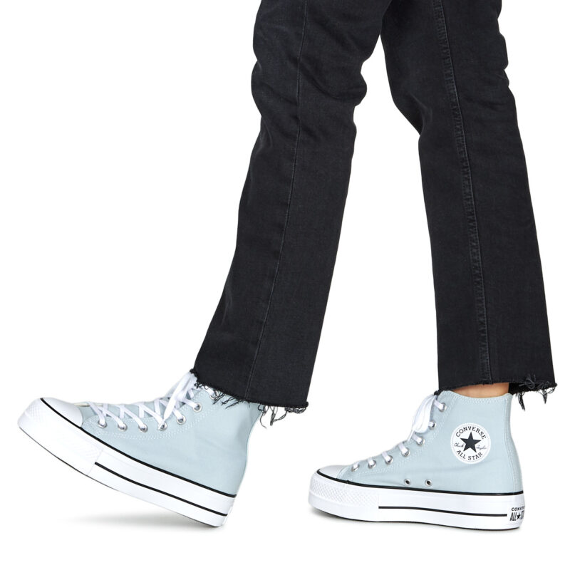 Converse CHUCK TAYLOR ALL STAR LIFT PLATFORM Blu Sneakers alte Donna - 8