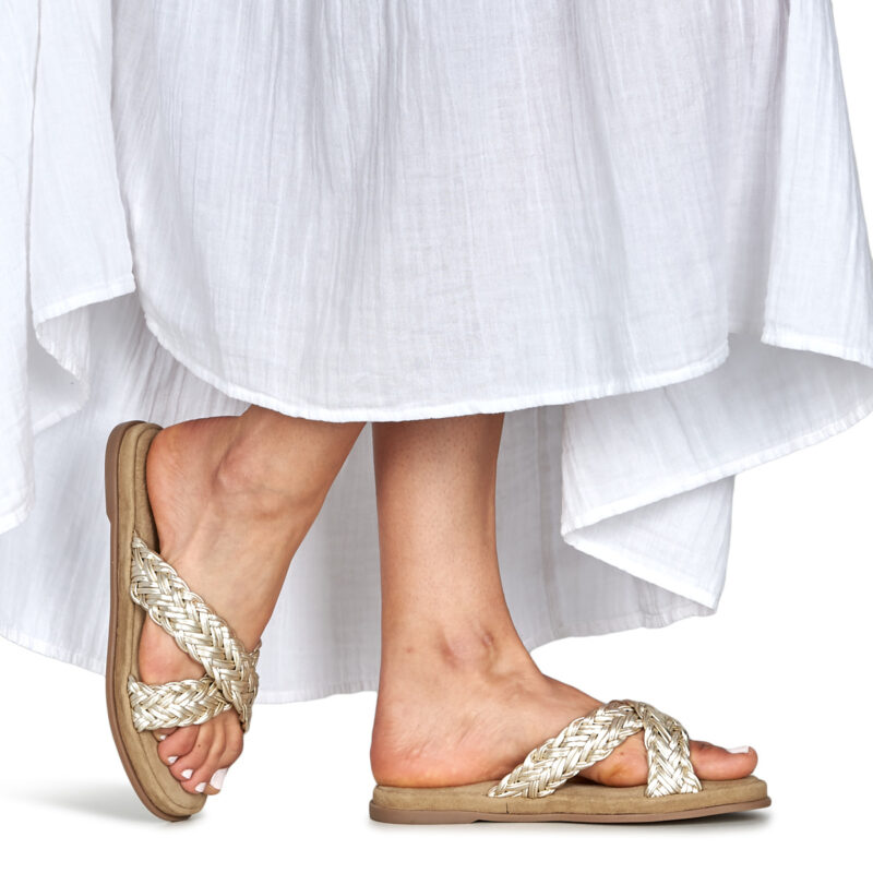 L'Atelier Trop&eacute;zien SH2310 Oro Ciabatta Donna - 8