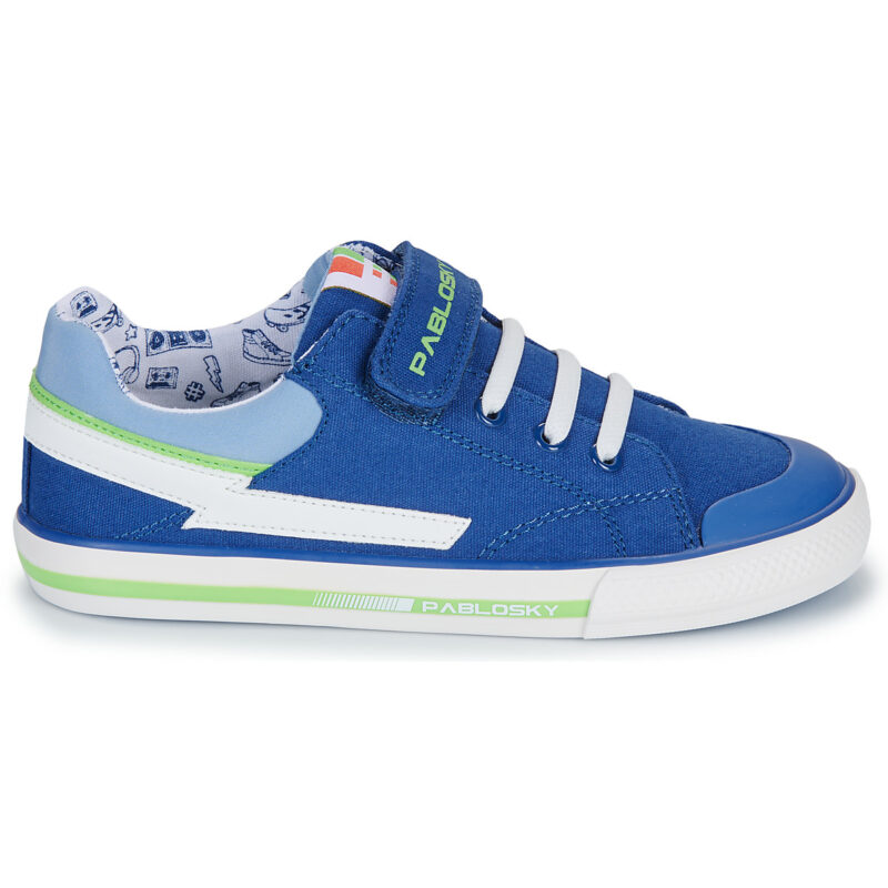 Baskets enfant Pablosky en toile bleue - Taille 2