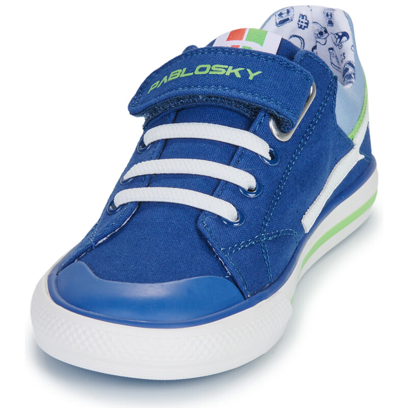Baskets enfant Pablosky en toile bleue - Taille 3