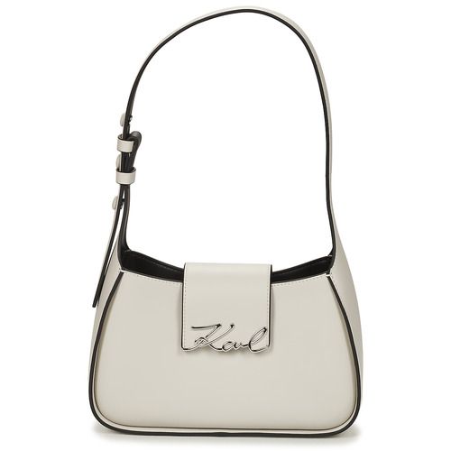 Borsa a spalla donna Karl Lagerfeld  K/SIGNATURE SM SHOULDER BAG  Bianco Karl Lagerfeld 8721066373168