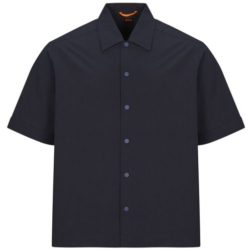 Camicia a maniche corte Uomo BOSS Lapoully Marine, elegante e versatile, ideale per outfit estivi. Realizzata in tessuto leggero e traspirante, presenta un design moderno e taglio impeccabile. Perfetta per occasioni casual e formali. Acquista ora la tua camicia BOSS Lapoully Marine per un look raffinato e alla moda.