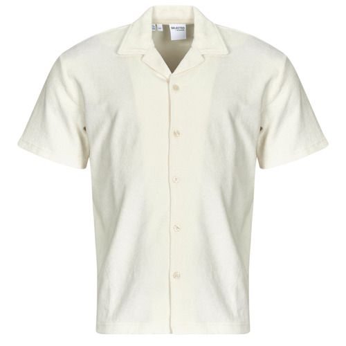 Camicia a maniche corte uomo Selected SLHRELAXTALON di colore beige, realizzata in tessuto leggero e traspirante, ideale per le giornate estive. Design elegante e versatile, perfetta da abbinare a pantaloni o shorts per un look casual ma raffinato. Disponibile in diverse taglie per soddisfare ogni esigenza di stile. Aggiungi un tocco sofisticato al tuo guardaroba con la camicia Selected SLHRELAXTALON beige.