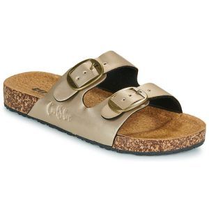 "Ciabatta Donna Cool shoe FEATHER Oro, elegante e comfortevole, perfetta per ogni occasione. Design moderno con dettagli raffinati, ideale per l'estate. Acquista ora per aggiungere stile al tuo guardaroba!"