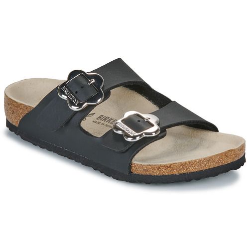 Scarpe bambini ragazza BIRKENSTOCK  Arizona Kids Flower Buckle BF Black  Nero BIRKENSTOCK 4067707170951