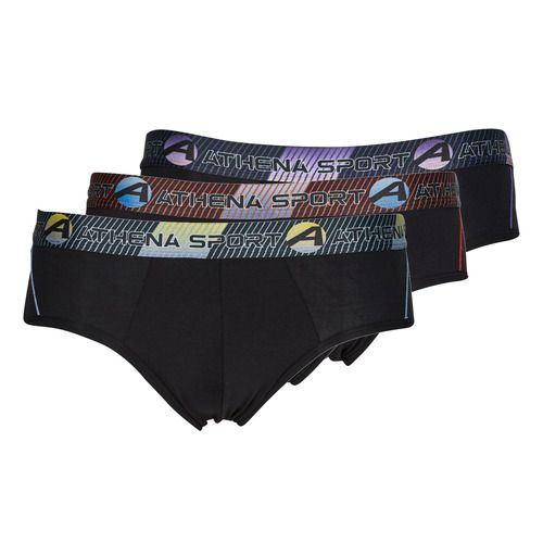 Slip uomo Athena SLIP TRAINING DRY PACK X3 color nero, realizzato con materiali traspiranti per un comfort ottimale durante l'attività fisica. Design essenziale e moderno, ideale per allenamenti e attività sportive. Perfetto per chi cerca qualità e stile nel proprio abbigliamento sportivo. Acquista ora il tuo slip da uomo Athena per prestazioni elevate e massimo supporto.